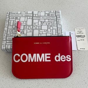 Comme des Garçons wallet red leather
